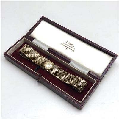 Lot 2475 - A ladies 9ct gold Jaeger-leCoultre with patent...