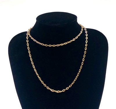 Lot 2477 - A 9ct gold necklace, 14.4g.
