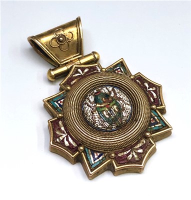 Lot 2482 - A Victorian high purity gold cross form...