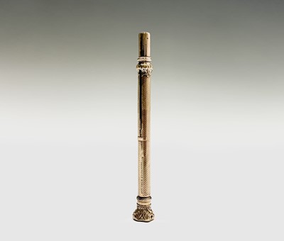 Lot 228 - A Victorian gold propelling pencil with date...