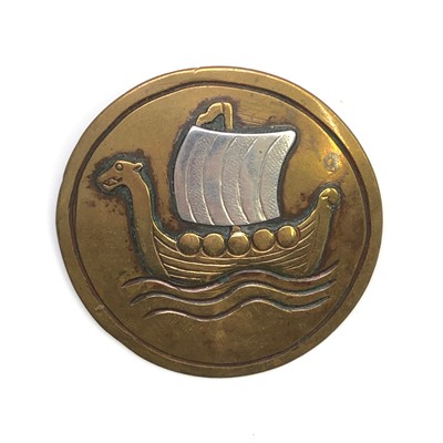 Lot 2495 - A Kirsten Pedersen Copenhagen bi-metal discus...