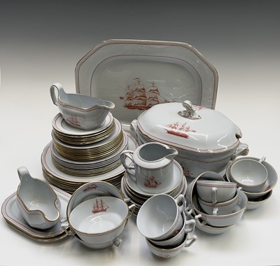 Lot 848 - A Spode 'Trade Winds' pattern dinner service,...