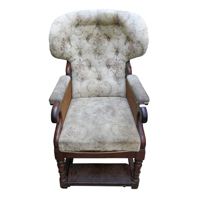 Lot 3420 - A Victorian adjustable armchair, height 107cm,...
