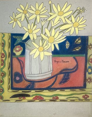 Lot 135 - Bryan PEARCE (1929-2006) Patterned Tablecloth...