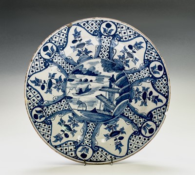 Lot 839 - An 18th century English Delft Blue and white...