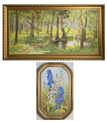 Lot 163 - Dorcie SYKES (1908-1998) A Spring Woodland...