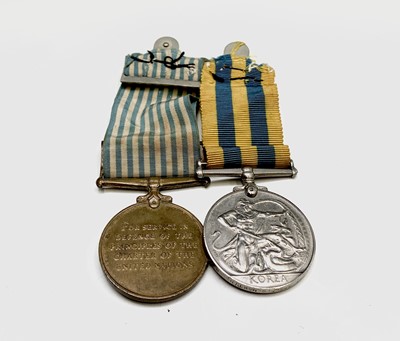 Lot 213 - Group of 2:- Korea Medal to 14194621 Gnr FC...