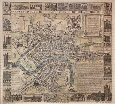 Lot 683 - 'Jacobus Millerd's Plan of Bristol, 1673.'...