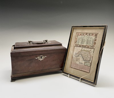 Lot 72 - An early George III mahogany caddy, with white...