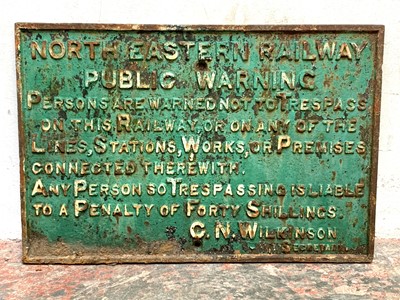 Lot 416 - Railwayana: North Eastern Railway (Pre 1923) -...