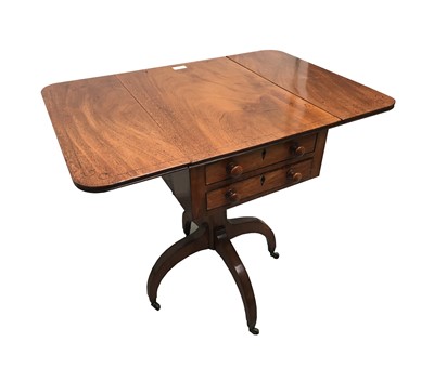 Lot 3022 - An early 19th century mahogany work table,...