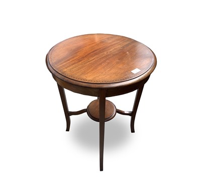 Lot 3029 - An Edwardian circular inlaid mahogany...