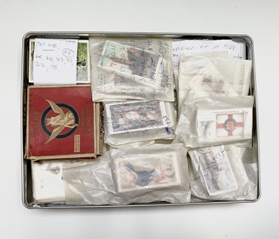 Lot 934 - Cigarette Cards etc - A shortbread tin...