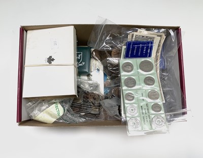 Lot 32 - GB & Foreign Coins & Canadian Stamp Medallions...