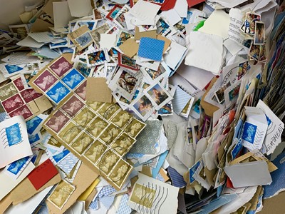 Lot 355 - GB & Some World Kiloware - A cardboard box...