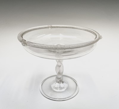 Lot 849 - A clear glass tazza, possibly Powell & Sons,...