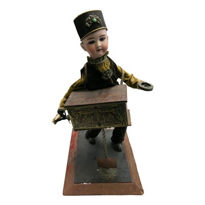 Lot 52 - An Armand Marseille porcelain and carved wood...