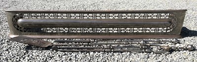 Lot 572 - A Georgian pierced steel fender and a set of...