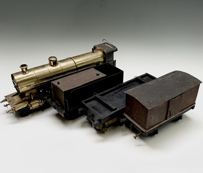 Lot 422 - A 2 1/2" gauge brass and steel live steam...