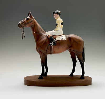 Lot 838 - A Beswick sculpture of a racehorse and jockey,...