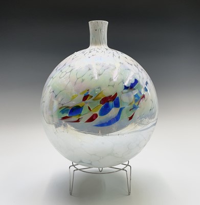 Lot 836 - A contemporary multicoloured art glass vase of...