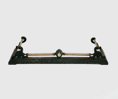 Lot 92 - A late Victorian cast iron, copper and brass...