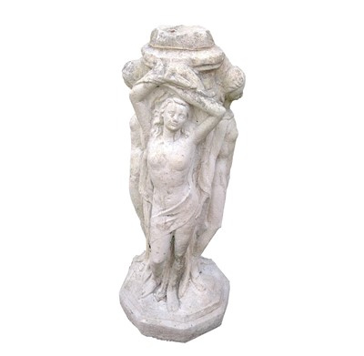 Lot 611 - A composition stone garden sculpture, 'The...