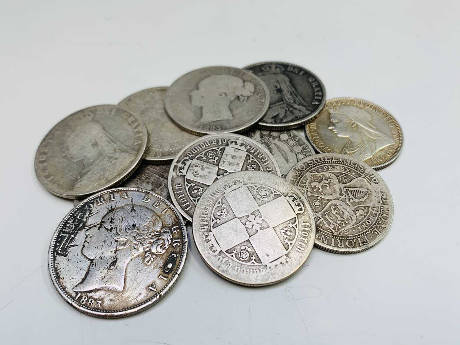 Lot 37 - G.B. Victorian Silver Coins - Lot comprises...
