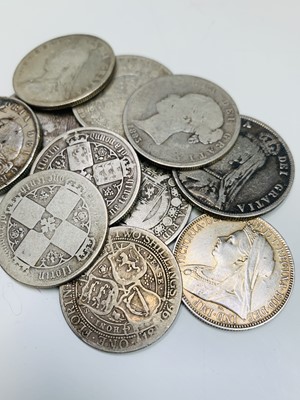 Lot 37 - G.B. Victorian Silver Coins - Lot comprises...