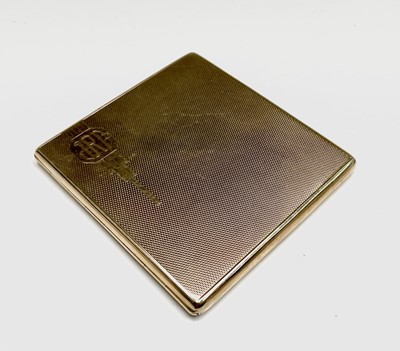 Lot 80 - A square 9ct gold cigarette case by Payton,...