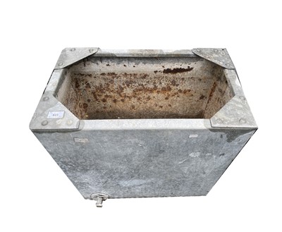 Lot 623 - A galvanised water tank garden planter of...