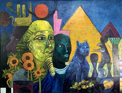 Lot 18 - Ken SPOONER (1942) The Golden King Oil on...