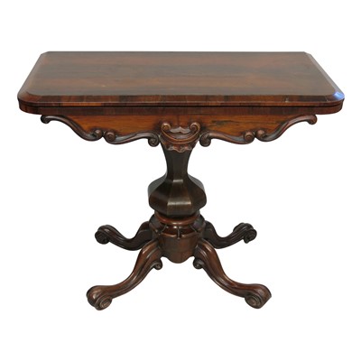 Lot 3314 - A Victorian rosewood card table, height 75cm,...