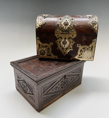 Lot 103 - A Victorian Gothic Revival brass and ivorine...