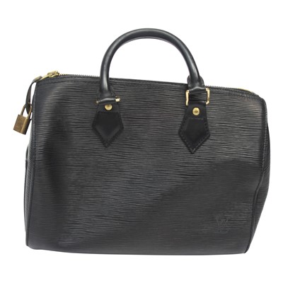Lot 3202 - A Louis Vuitton black Alma Epi handbag,...