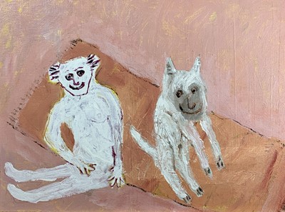 Lot 29 - David PEARCE (1963) 'Sam and Jo' Oil on canvas...