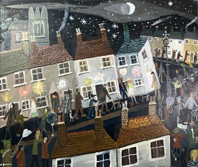 Lot 223 - Alan FURNEAUX (1953) City of Lights, Truro Oil...