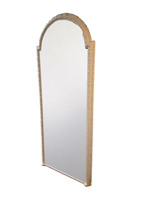 Lot 3334 - A Victorian white painted pier glass, with an...