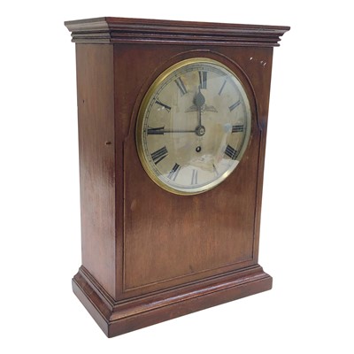 Lot 3008 - An RAF officers mess mahogany cased mantle...
