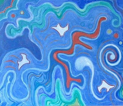 Lot 276 - Rosina ROGERS (1918-2011) Sea Life Oil on...
