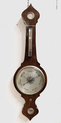 Lot 2927 - A Victorian rosewood wheel barometer, with...