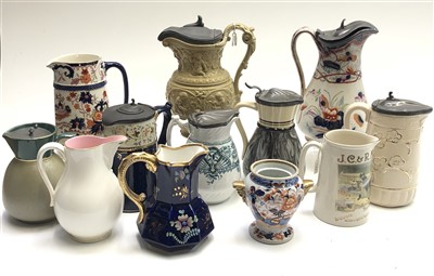 Lot 996 - A Victorian Ridgway water jug moulded with a...