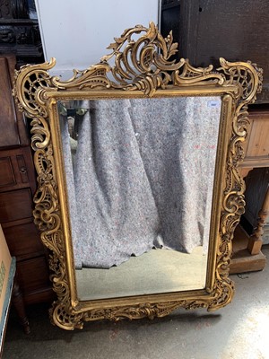 Lot 3097 - A gilt decorated wall mirror, 18th century...