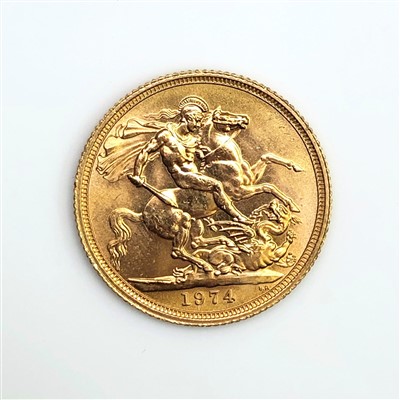 Lot 2496 - Sovereign, 1974, uncirculated.