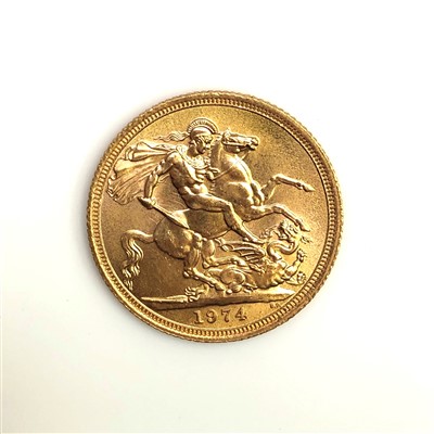 Lot 2497 - Sovereign, 1974, uncirculated.