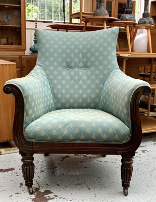 Lot 3083 - A Regency mahogany upholstered library...