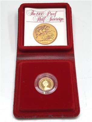 Lot 2507 - A 1980 proof half sovereign, cased.