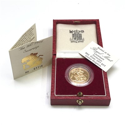 Lot 2508 - A 1985 proof sovereign, boxed.