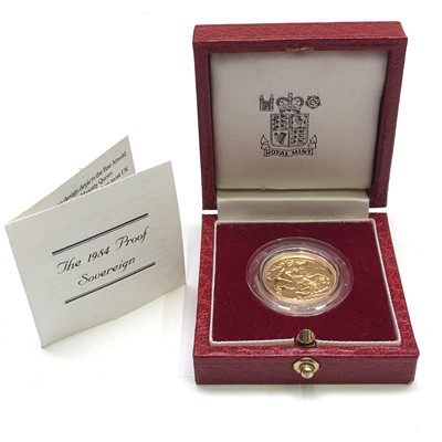 Lot 2510 - A 1984 proof sovereign, boxed.
