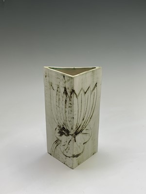 Lot 893 - A Carn pottery vase with tube lined floral and...